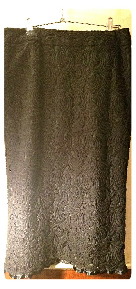 Lacy Black Pencil Skirt